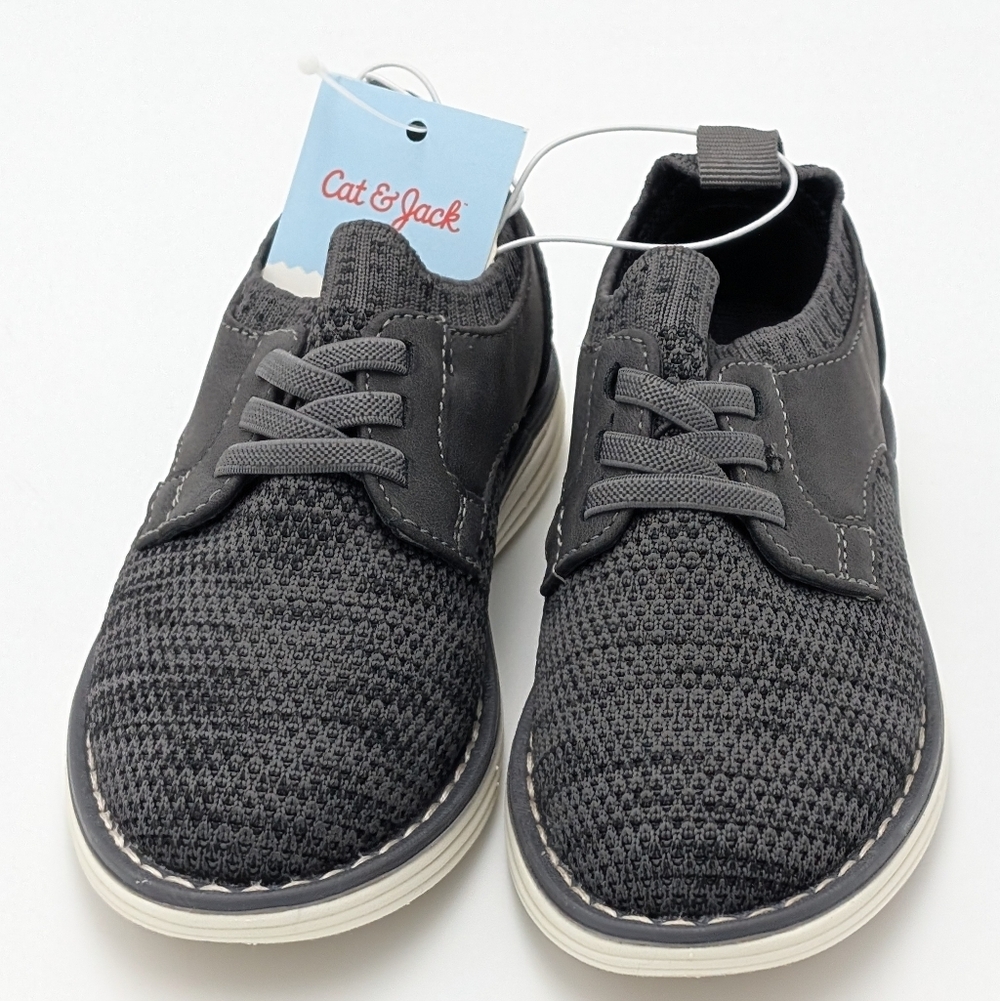 Kids' Elijah Knit Dress Shoes - Cat & Jack™ Gray Shane  Lace-Up Oxfords,...